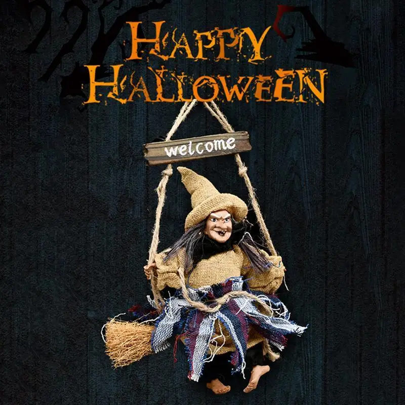 1 шт. Хэллоуин ведьма метла двери висит украшения для дома вечерние бар Винтаж Horror