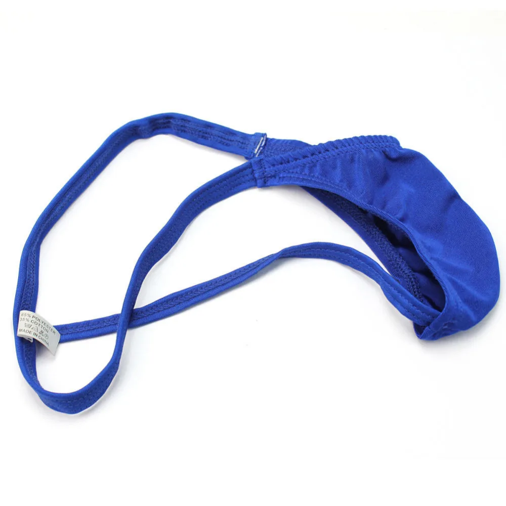 Горячее сексуальное мужское бикини стринги T-Back Jockstrap Нижнее белье брифы синие