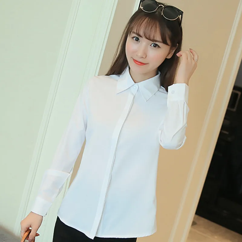 Женская офисная блузка My NewIn, элегантная однотонная белая блузка на весну и лето от AliExpress WW