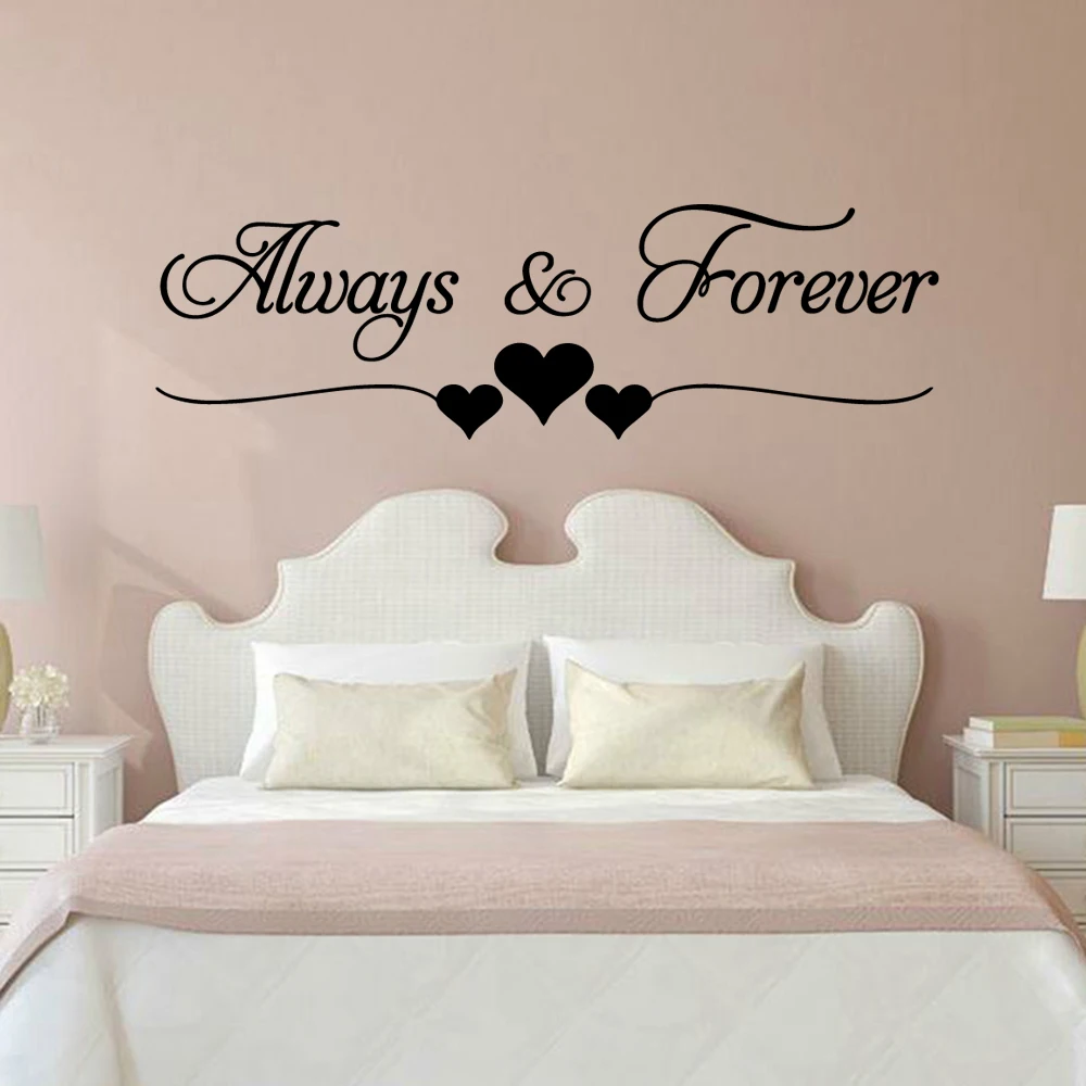 

Romantic Love always forever INS Wall Stickers For Bedroom Living Room Decoration Wall Decals Decor wallsticker Mural LW118