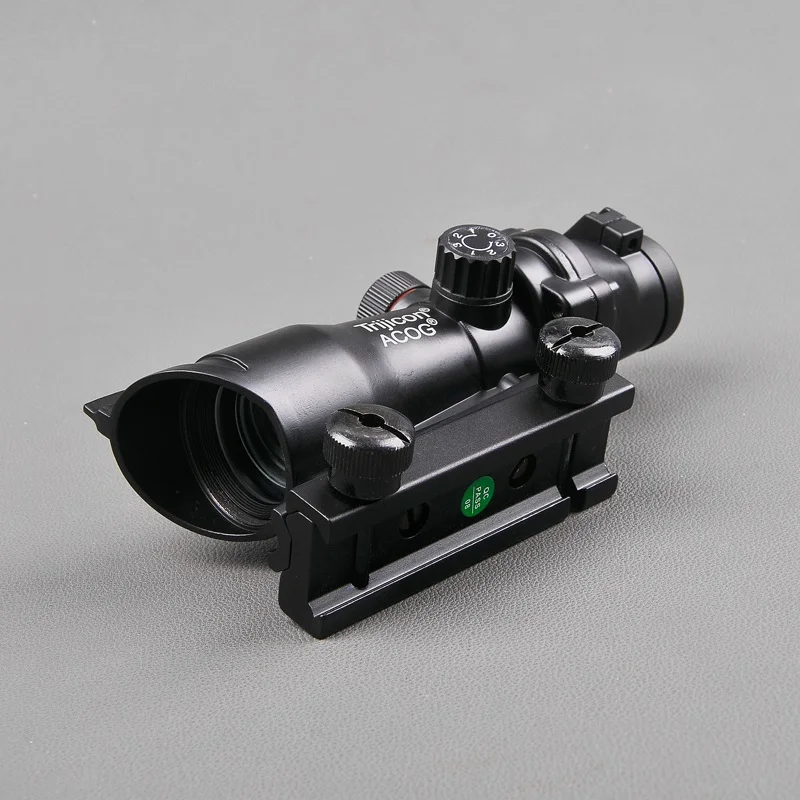 ACOG 1X32 с красным лазером прицел оптический прицел Прицелы для охоты с 20 мм рельсами для страйкбола пистолет Trijicon винтовка