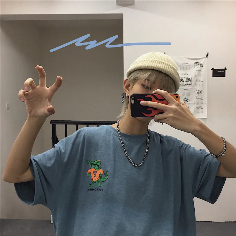 YouGeMan Harajuku уличной хип-хоп футболка для женская одежда 2019 летний корейский Ulzzang