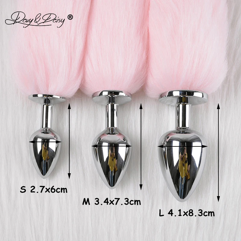 

DAVYDAISY Cute Cat Ears Bell Headbands Faux Fox Tail Butt Anal Plug Cosplay Adult Sex Accessories Set Sexy Toys for Woman AC119