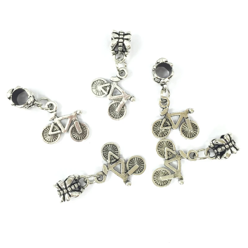 Посеребренный велосипедный подвесной Кулон европейские бусины подходят для