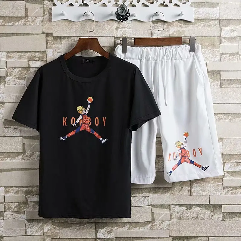 2019 Мужская футболка шорты костюм мужской летние дышащие спортивный дизайн