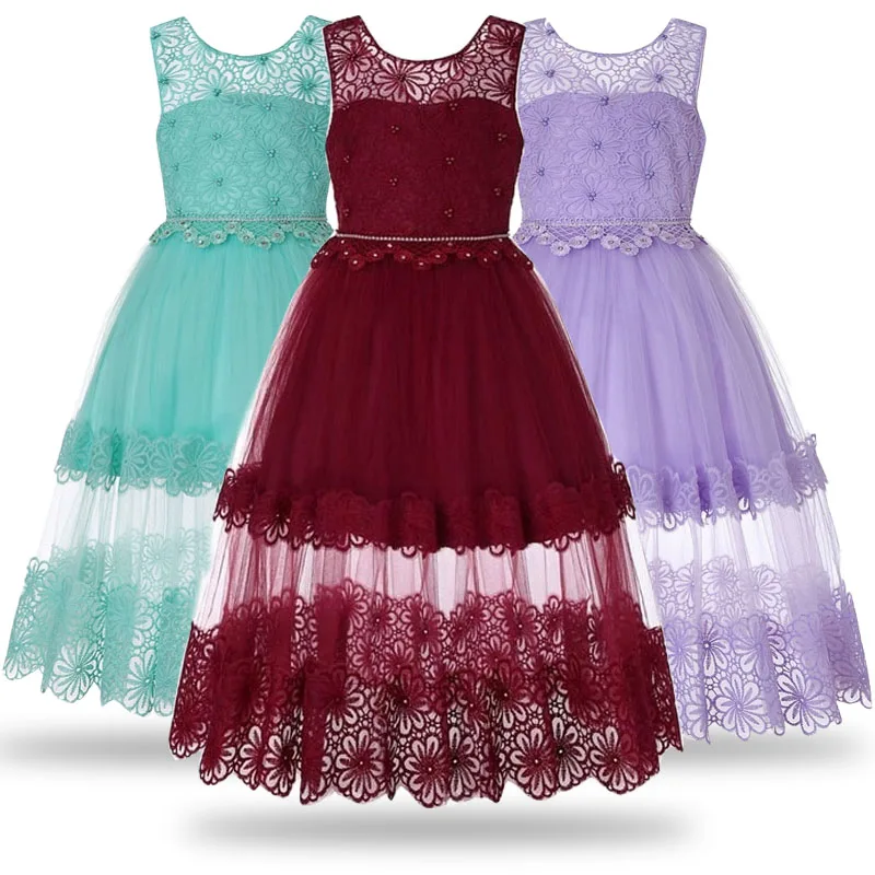 2018 Christmas dress girl Princess Flower Girl Dress Summer Wedding Birthday Party Dresses Special occasion for girls | Детская одежда
