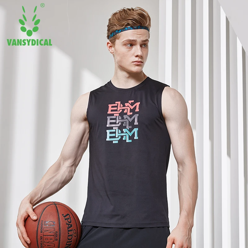 Спортивные беговые майки Vansydical мужские спортивные быстросохнущие без рукавов с