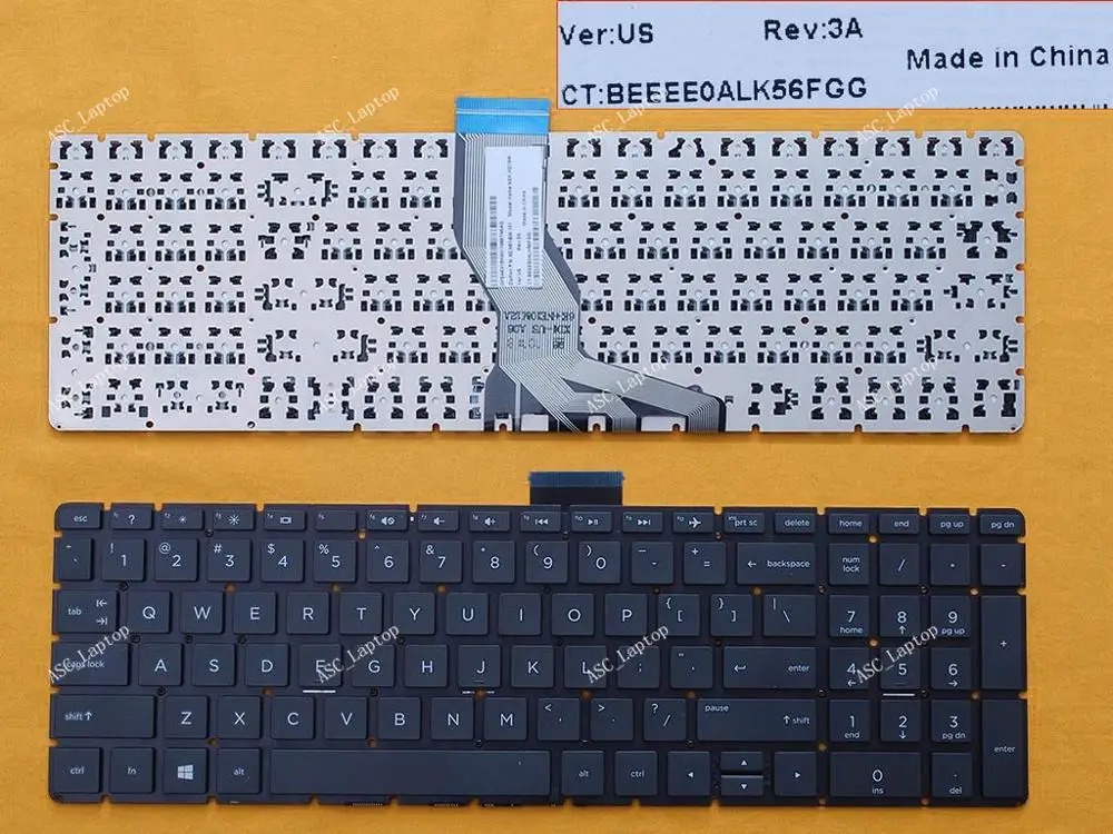 

New US English Keyboard For HP 17-ak092cl 17-ak094cl 17-ak096cl 17-ar050wm 17-bs001cy Laptop Black without Frame