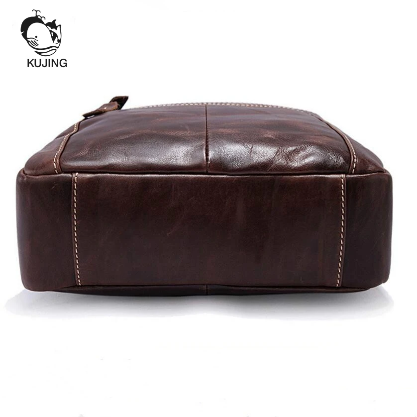 KUJING модная кожаная мужская сумка высокого качества ретро Мужская через плечо
