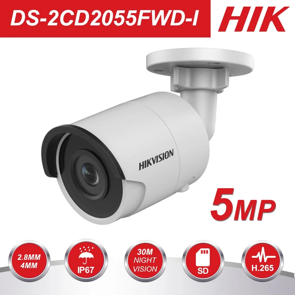 Ip-камера видеонаблюдения HIK HD PoE DS-2CD2055FWD-I 5 Мп WDR сетевая мини-камера H.265 замена