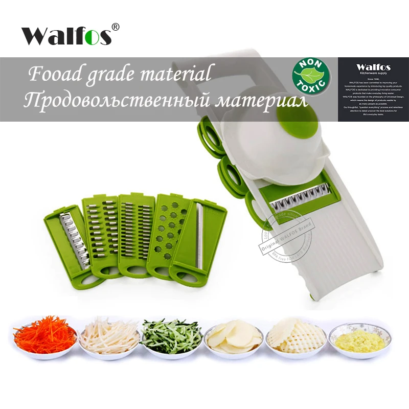 Слайсер для картофеля WALFOS овощерезка с 5 лезвиями из нержавеющей стали терка