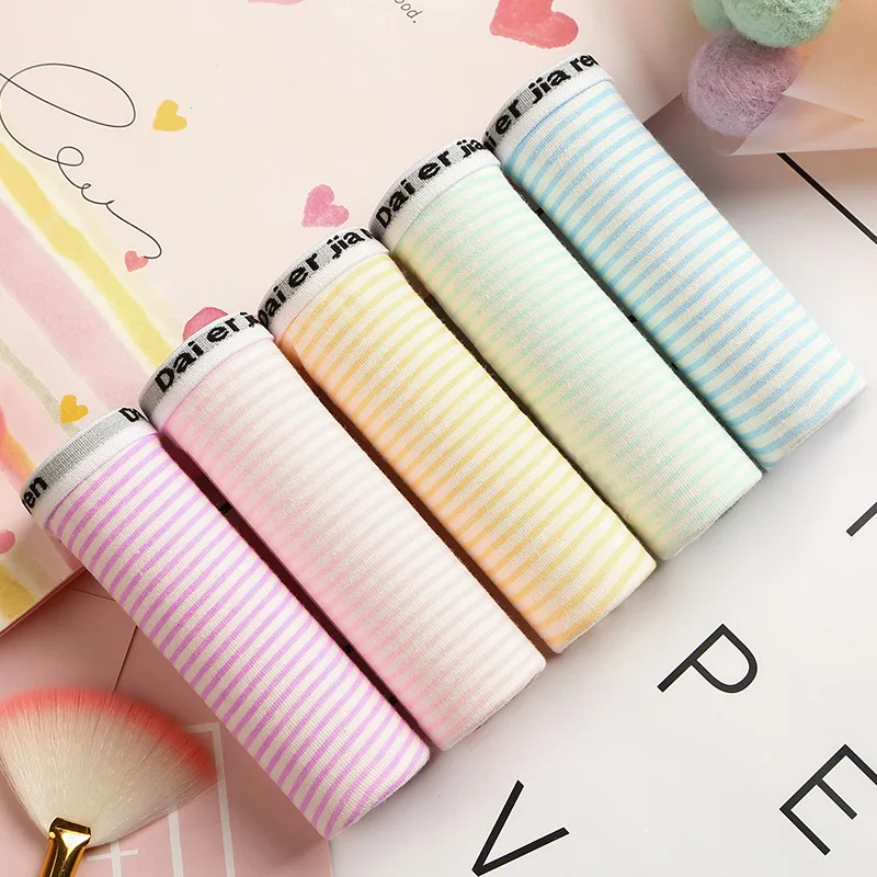 5pcs \ партия Горячая распродажа! хлопковые трусы женские мультфильм печати милые нижнее белье calcinha трусы сексуальное женское белье