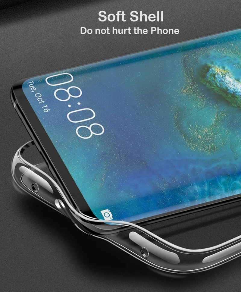 Роскошный чехол ТПУ прозрачный мягкий защитный для Huawei MATE 20 Pro|Чехлы-книжки| |