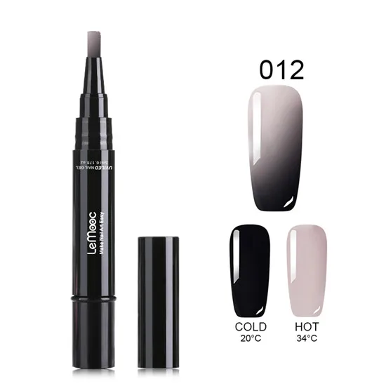 LM-012 LEMOOC 3 в 1 термо меняющий Цвет гель лак для ногтей ручка 5 мл термо Vernis полуперманентный УФ Гель-лак для нейл-арта Ручка гель краска - Цвет: LM-012