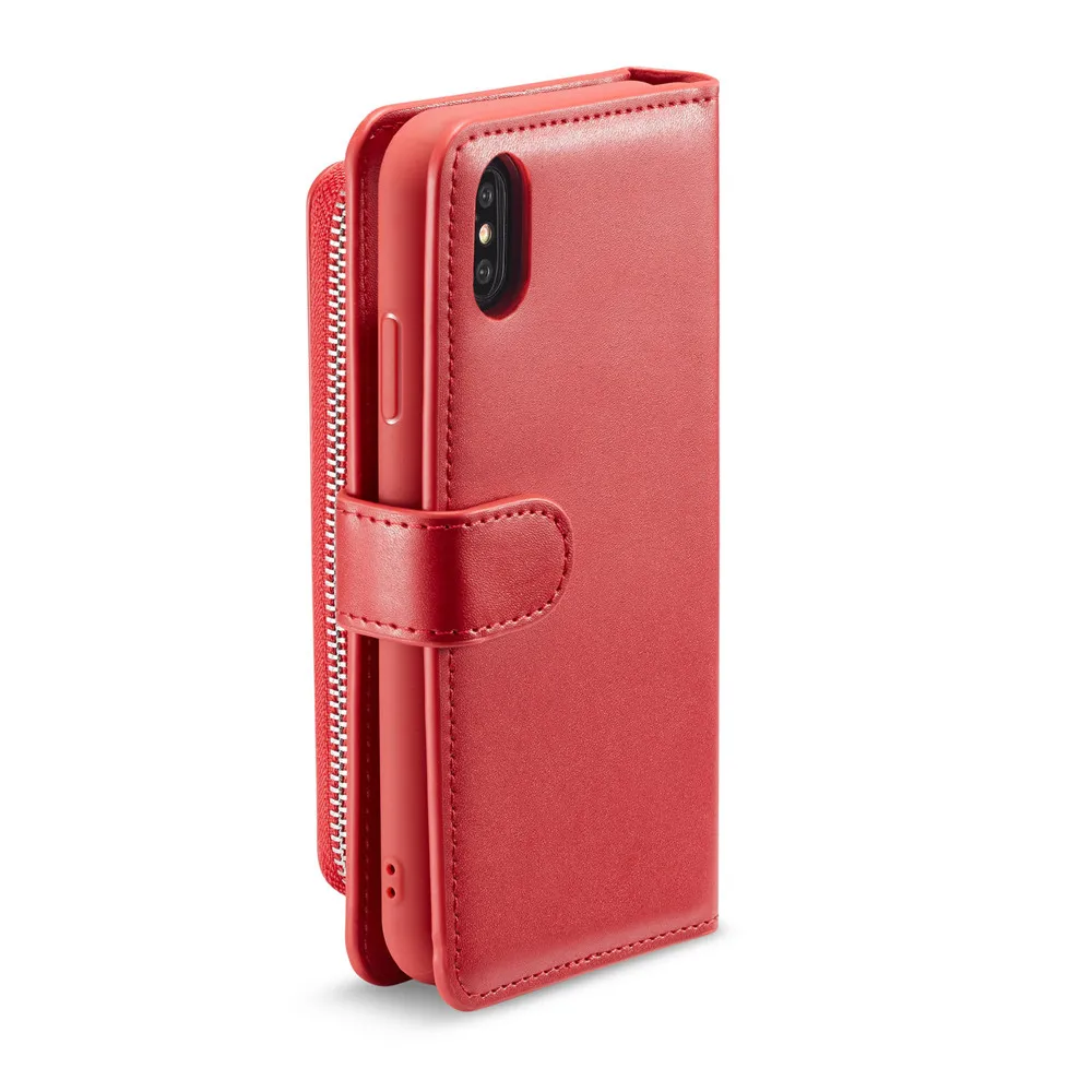 

For iphone X XS phone case wallet card slots for apple iphone X XR XS max XSmax for iphoneX luxury flip cases 2 in 1 full cover