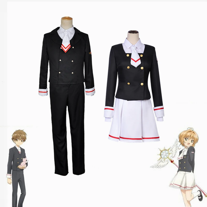 Cardcaptor Sakura прозрачная карта Сакура КИНОМОТО Li Syaoran Junior форма для средней школы