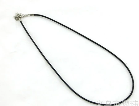 100pcs 1.5mm Black Wax Leather Cord Snake Necklace Beading String Rope Wire 45cm+5cm Extender Chain With Lobster Clasp DIY | Украшения и