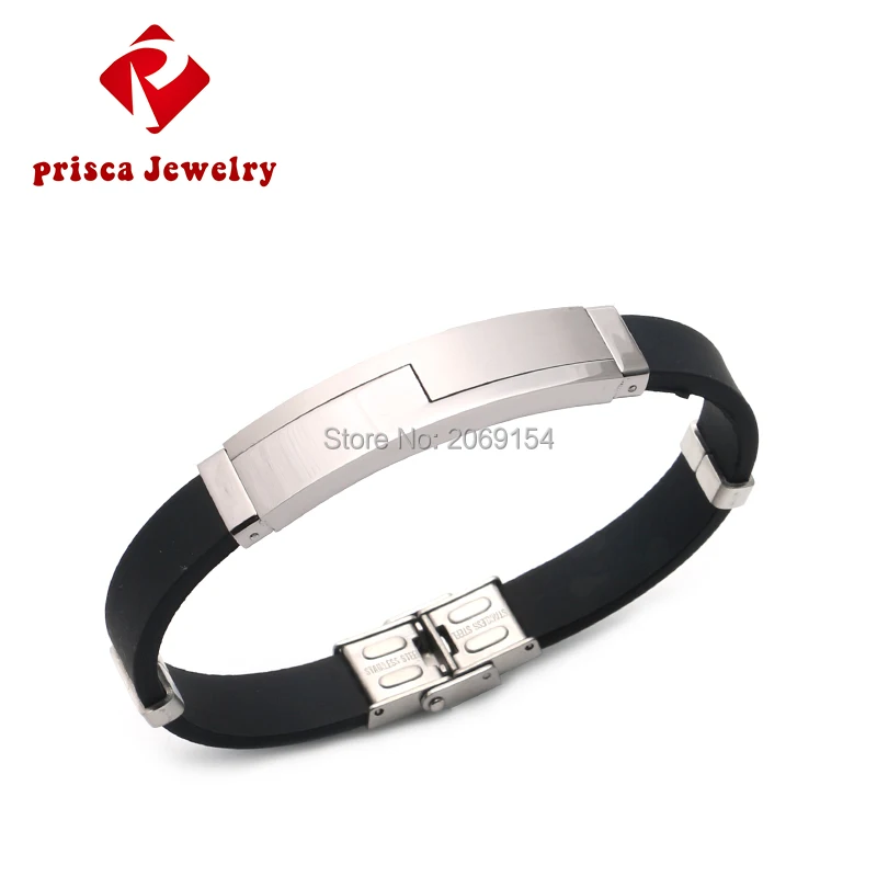 Мужской браслет из нержавеющей стали силиконовые ювелирные изделия амулеты