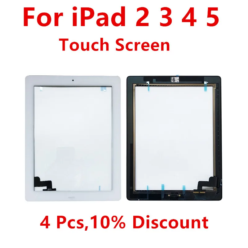 Для iPad 234 5 Сенсорный экран планшета Tablet Сенсор Стекло Панель замена без Главная Кнопка для iPad 2 3 для iPad 4 5 Экран блокнот электронная книга эк... (art.: 7a80fd5c6) - 7a80fd5c6