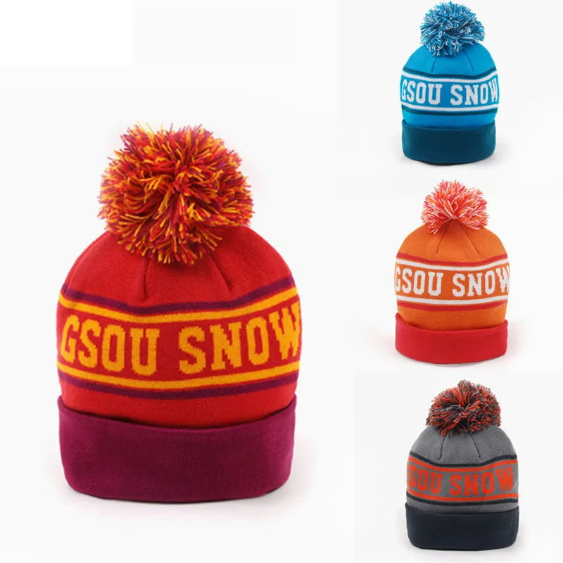 Gsou зимняя детская Лыжная Шапка уличная сноуборд теплая шапка для маленьких