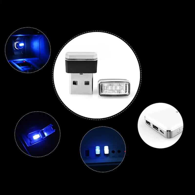 Автомобильный Стайлинг USB атмосферный светодиодный свет автомобильные