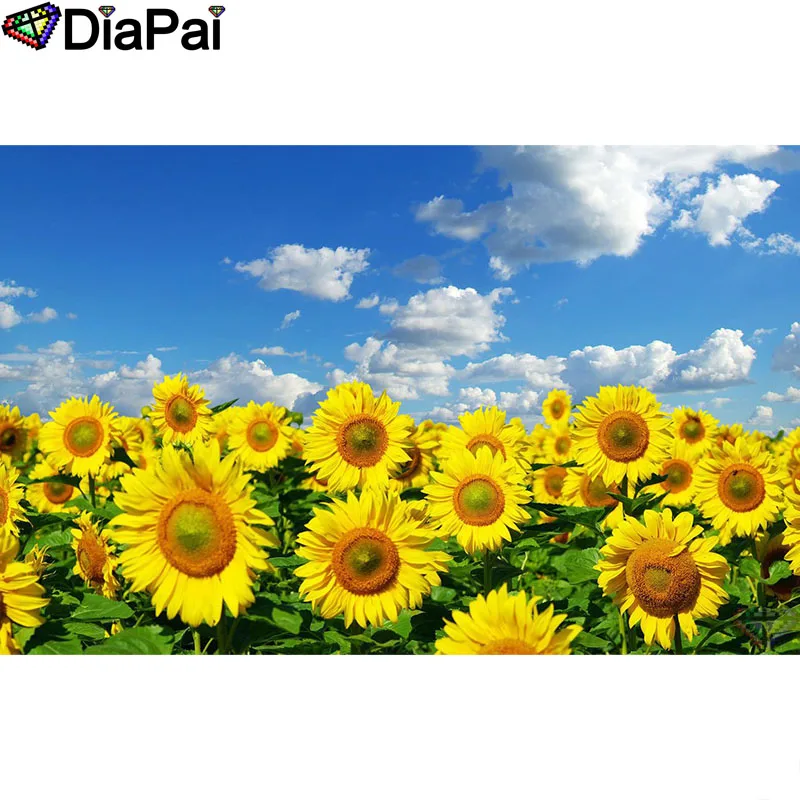 

DIAPAI Diamond Painting 5D DIY 100% Full Square/Round Drill "Sunflower scenery" Diamond Embroidery Cross Stitch 3D Decor A24796
