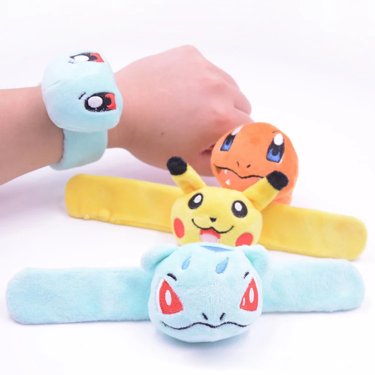Мягкое детское кольцо Pikachu браслет на запястье с металлической памятью