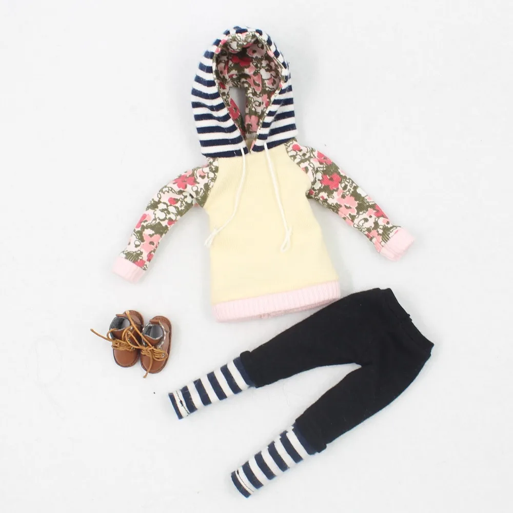 Blyth кукла ледяные игрушки BJD licca одежда модный костюм свитер со шляпой брюки