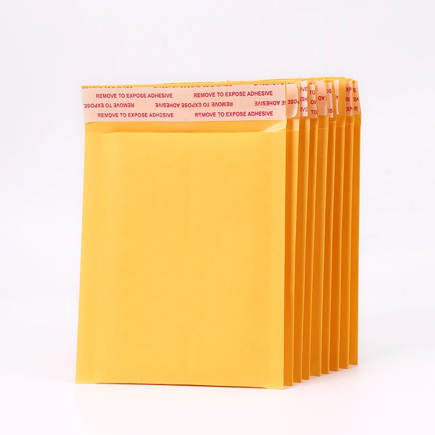 

5PCS Top Quality Yellow Kraft Bubble bag110*130mm Padded Envelopes Shipping Bag Self Seal Business Office Supplies