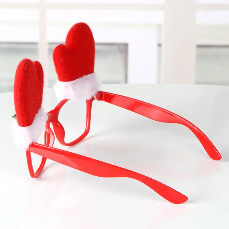5 шт./лот милые Рождество Аксессуары Санта Клаус очки Бесплатная без Очки подарки
