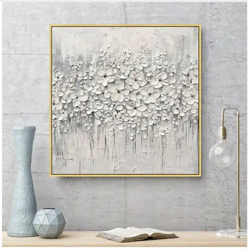 

Original Acrylic painting Modern Abstract flower oil painting canvas painting wall art Home decoracion