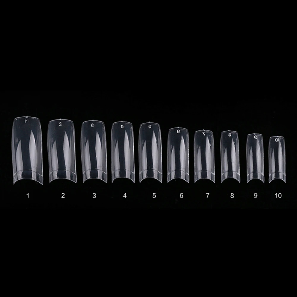 French tips clear 100 шт модные женские накладные ногти, натуральные прозрачные ногти, плоская форма, полное покрытие, маникюрные принадлежности, 3 вида стилей на выбор - Цвет: French tips clear