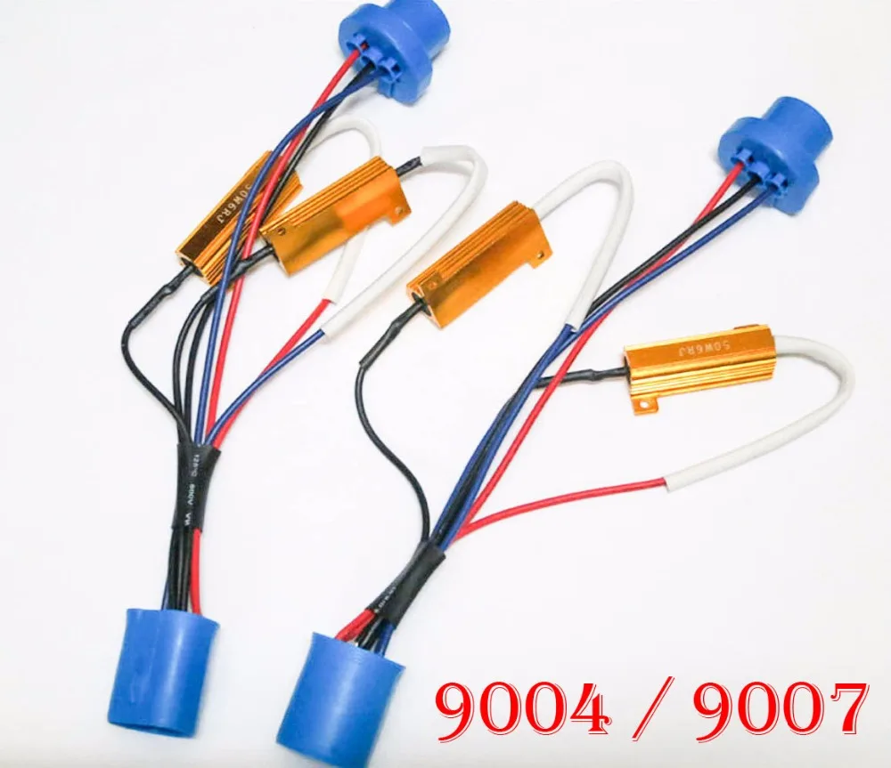 10 шт. 50 Вт 6 Ом фонарь 9004 9007 HB1 HB5 Hi/Low HID ксеноновый комплект конденсатор без ошибки