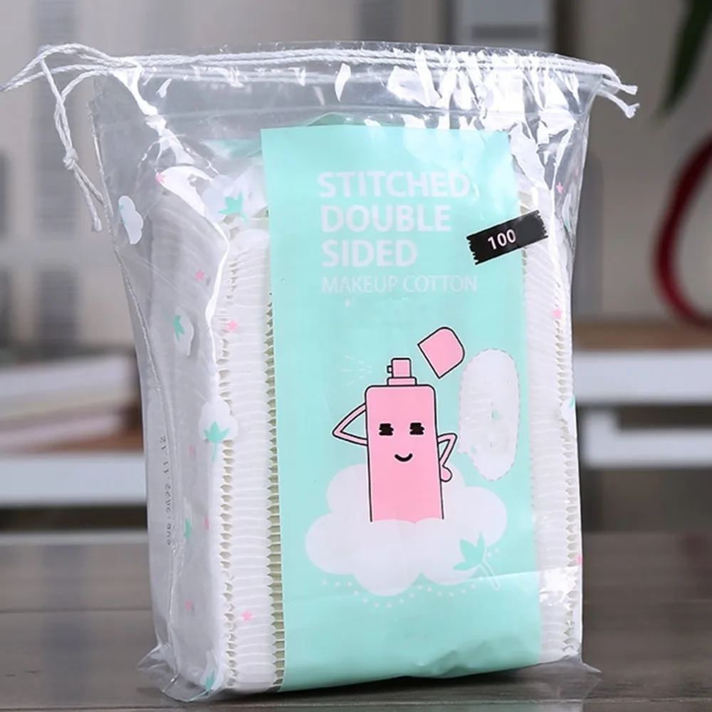 

100pcs Double Side 3 Layer Makeup Cotton Pads Sealed Cotton Puff Nail Art Travel Package Cosmetic Remove Cotton Pads