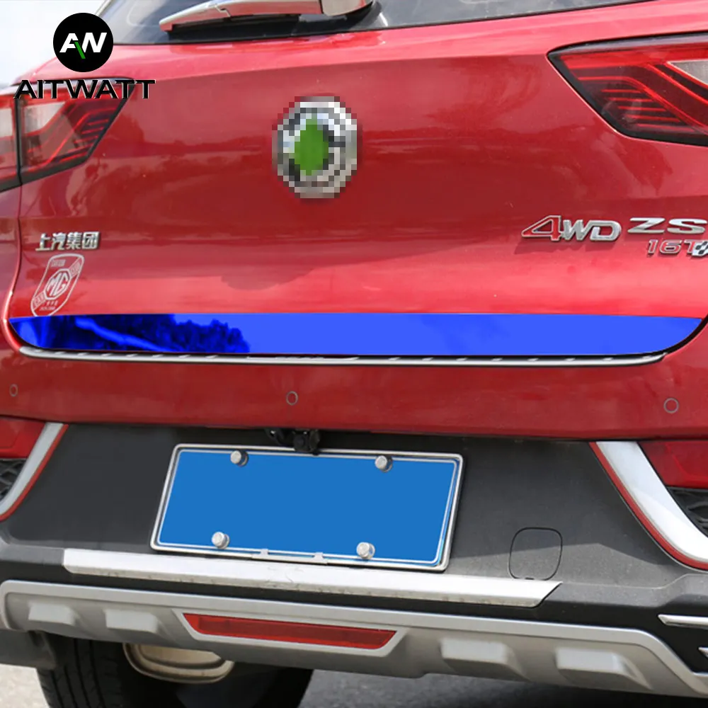 AITWATT Серебристая Задняя Крышка багажника из нержавеющей стали крышка двери