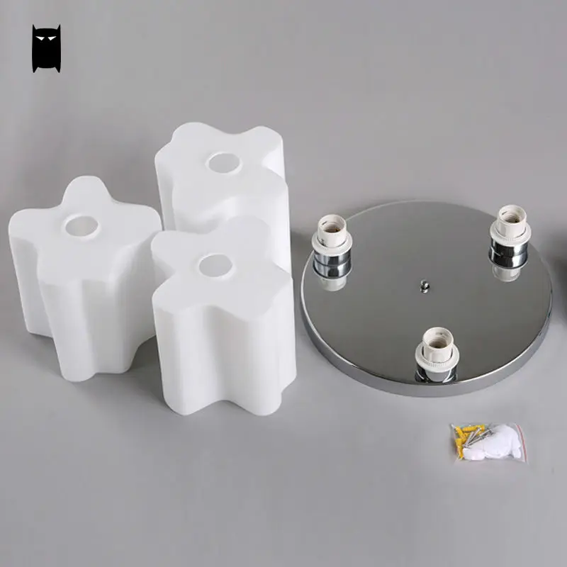 Стеклянный акриловый круглый потолочный светильник в форме облака современный