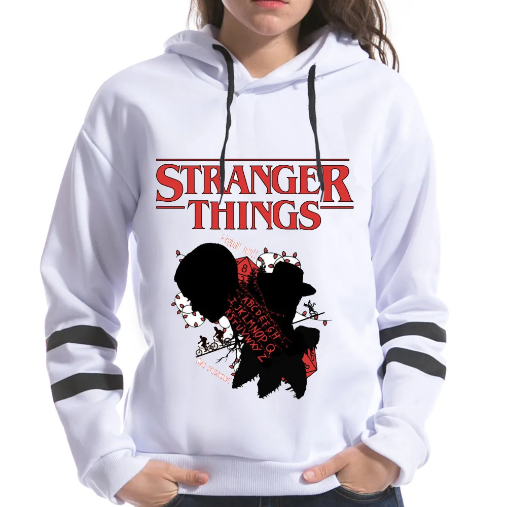 2018 весенние женские толстовки с капюшоном странные вещи принтом Harajuku длинным