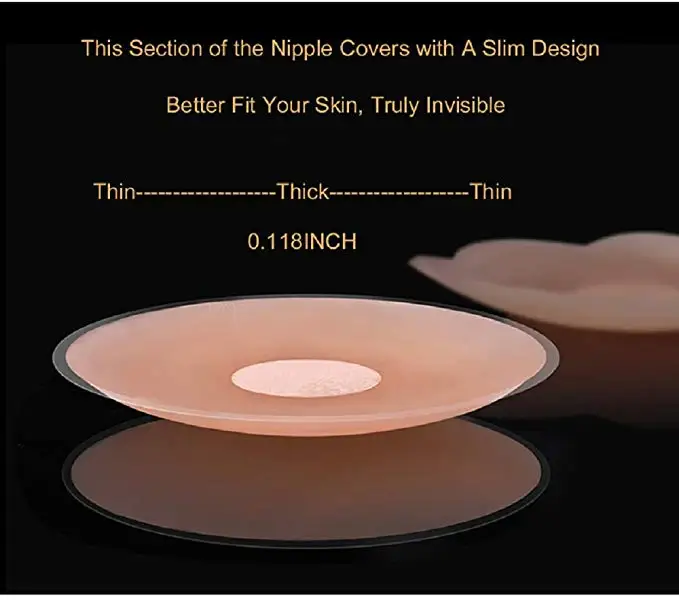 Силиконовые накладки на соски многоразовые клеящиеся грудь для женщин без