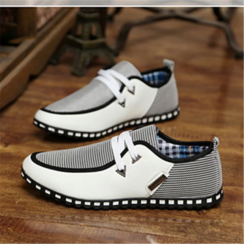 Brand Men Casual Shoes Breathable Canvas Sneakers Fashion Lace Up Espadrilles Footwear Comfortable Walking |