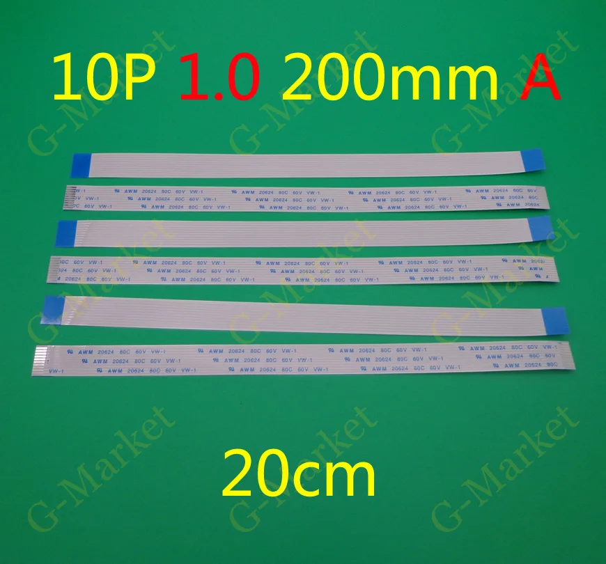 20X Бесплатная доставка Новый Гибкий плоский кабель FFC FPC 10 pin Длина 200 мм 1 Шаг