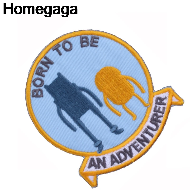 Homegaga Adventure time железная футболка одежда вышитые патчи для DIY одежды para куртка сумка Джерси значки наклейка D2191