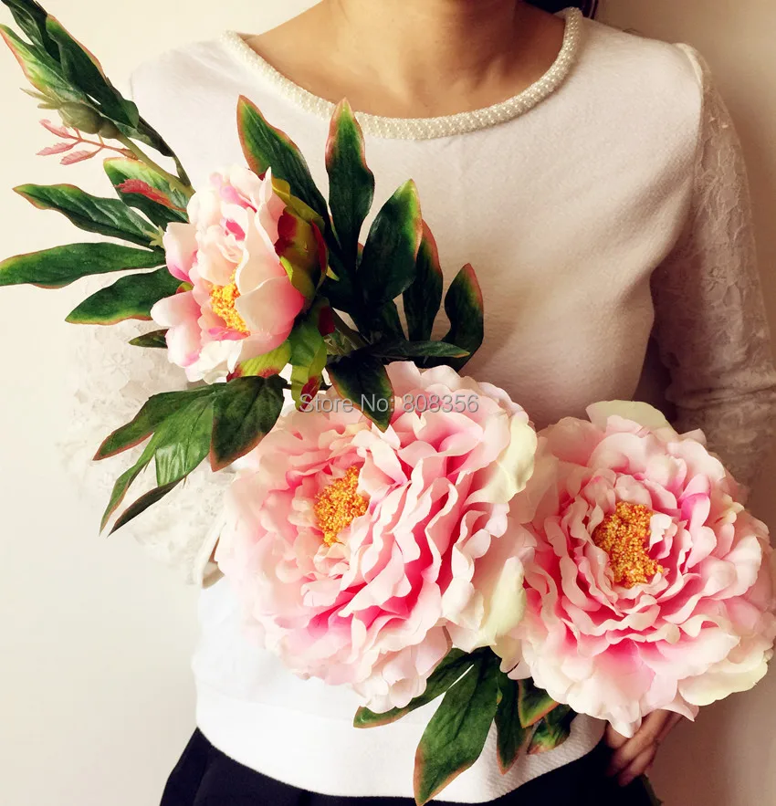 Large Size Peony Flower Fake Peonies 6 Colors for Home Garden Party Wedding Centerpieces Artificial Decorative Flowers | Дом и сад