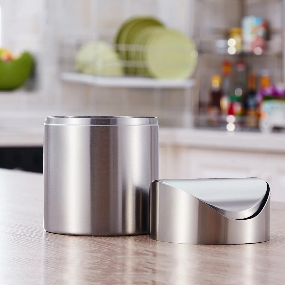 Мусорная корзина из нержавеющей стали в европейском стиле большие мусорные