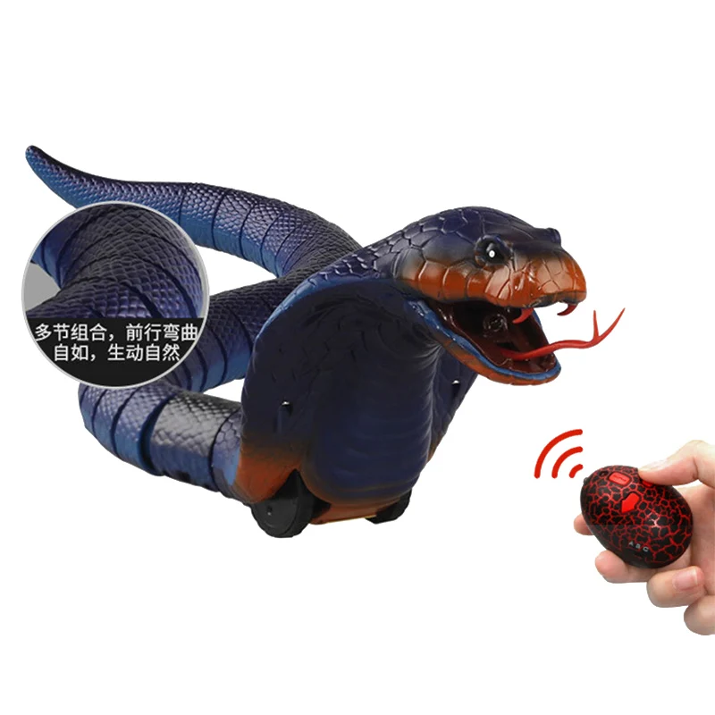 CobraB Хитрые игрушки RC змея игрушка длинная перезаряжаемая Змея с дистанционным управлением игрушка Реалистичная черная для детей игрушки для детей - Цвет: CobraB