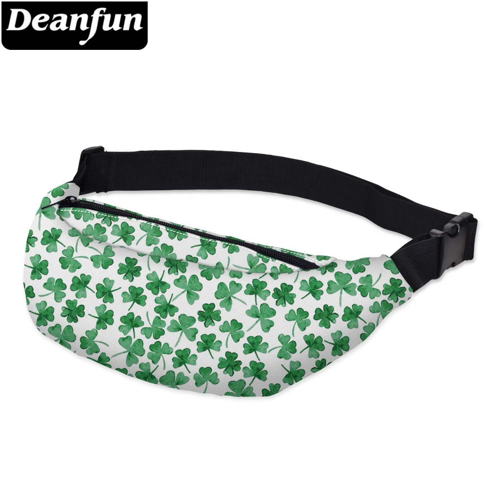 Deanfun 3D Printing Waist bags Hip Bum Bags Clover for Women Fashion with Zipper YB12 # | Багаж и сумки