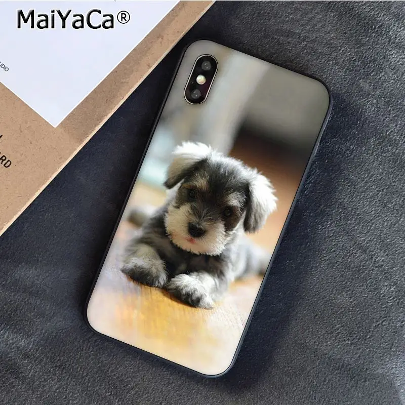 Чехол MaiYaCa Schnauzer Puppy dog Art Для iphone 11 Pro 11Pro Max 5 5Sx 6 7 7plus 8 8Plus X XS MAX XR