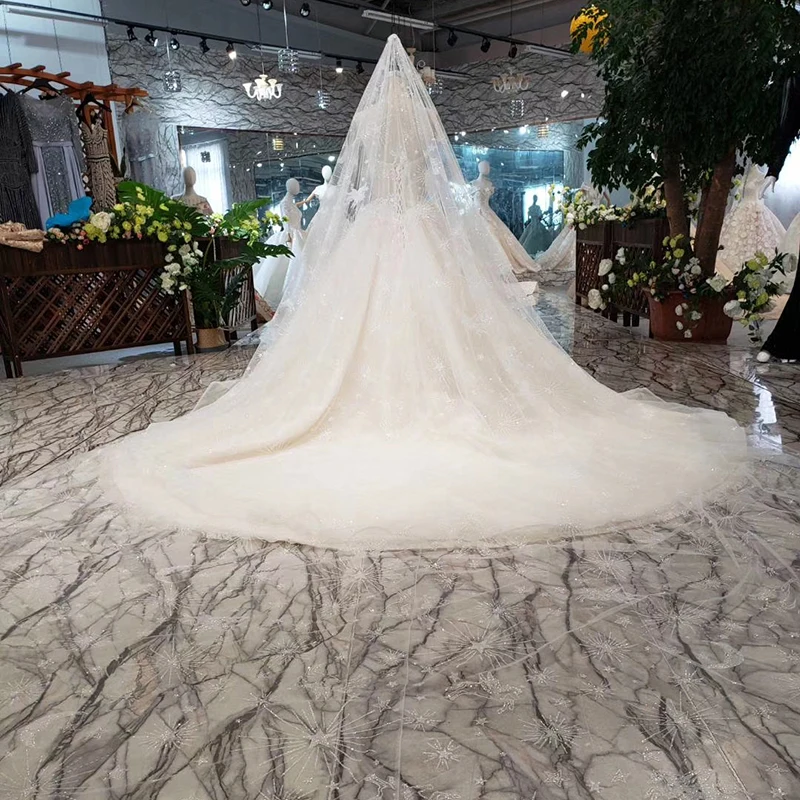 HTL273 Специальное свадебное платье без бретелек с свадебной вуалью открытой