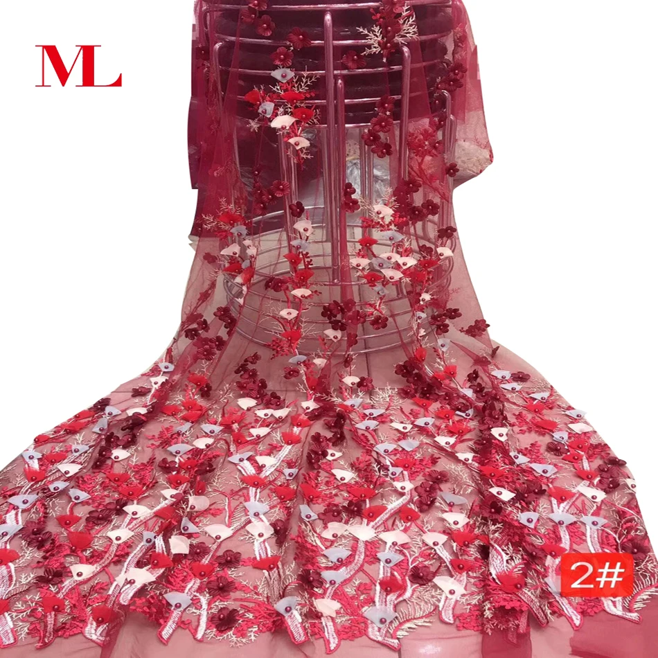 Мл 5 ярдов наилучшего качества африканский кружевная ткань швейцарская вуаль