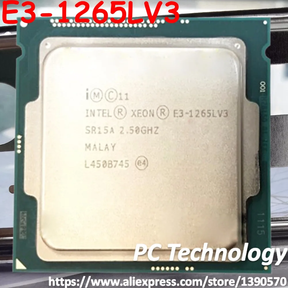 Процессор Intel Xeon E3 1265L V3 оригинальный 4 ядерный процессор LGA1150 2 5 ГГц 8 м ядра для