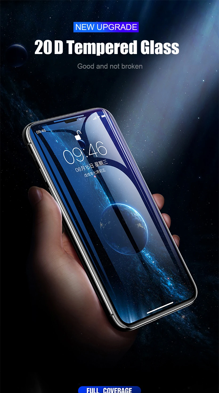 Akcoo 20D изогнутая полная пленка для iPhone XS закаленное стекло для iPhone 6S 7 8 Plus XR XS Max защитный чехол
